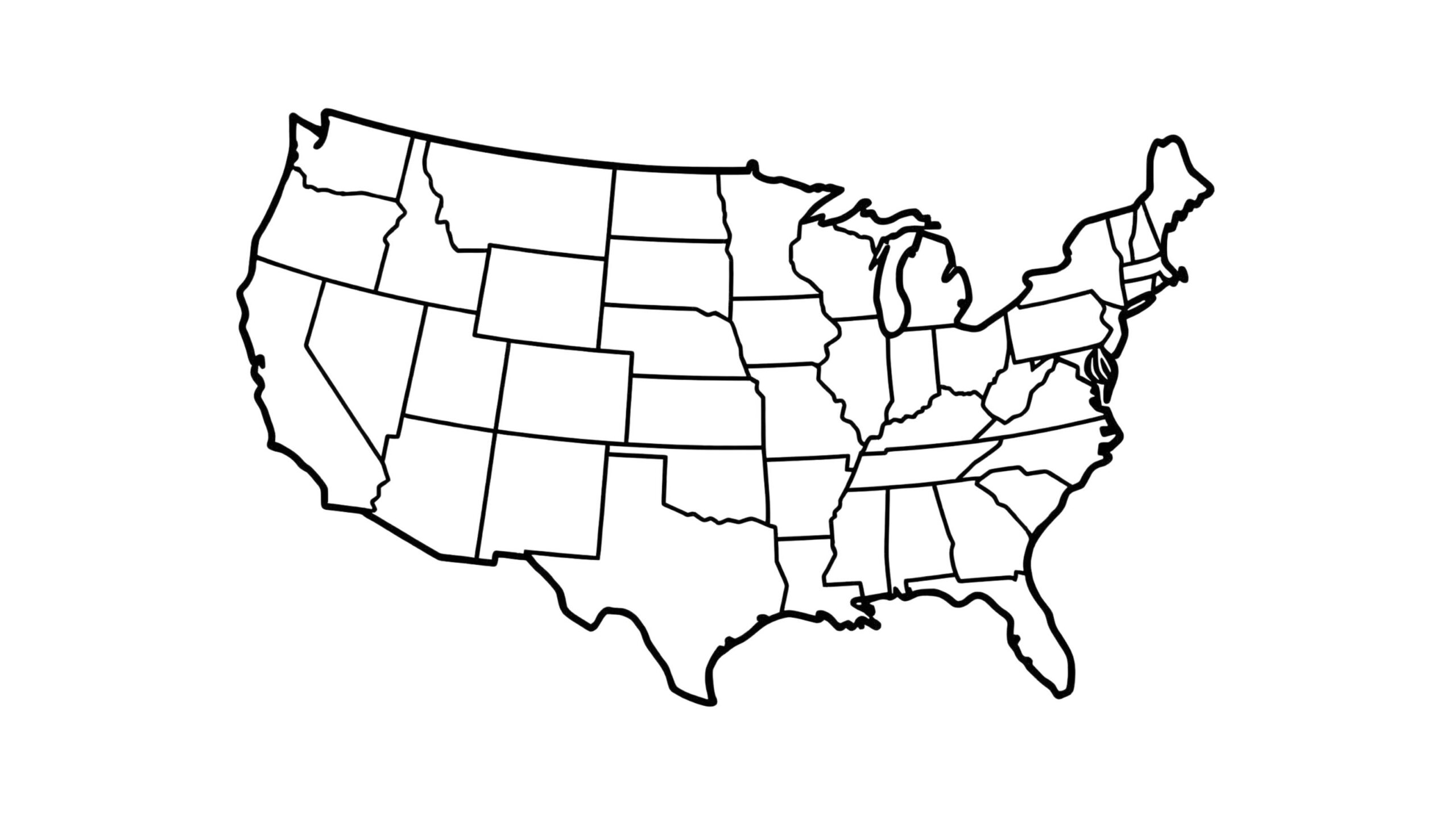 US map graphic